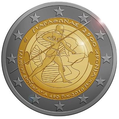 2 euro Grecja 2500 lat Bitwy pod Maratonem 2010