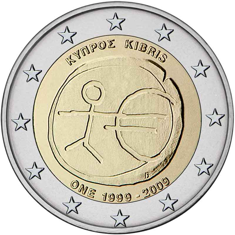 2  euro Cypr 10 lat strefy euro 2009