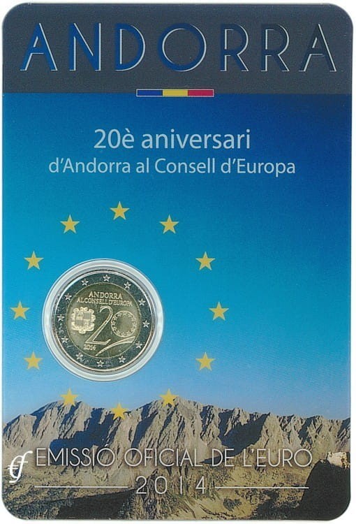 2 euro Andora 20 lat w UE  2014