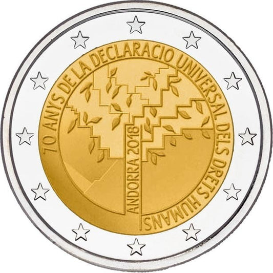 2 euro Andora 70 lat DPC 2018