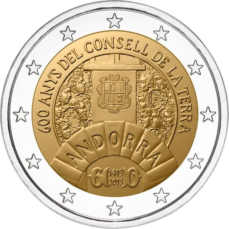 2 euro Andora Parlament 2019