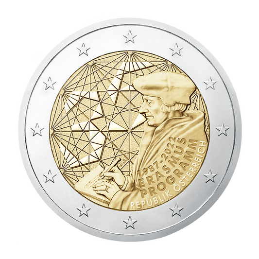 2 euro Austria 35 lat programu Erasmus 2022