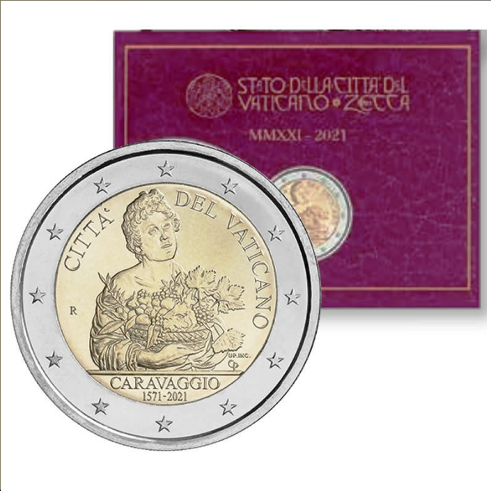 2 euro Watykan Caravaggio 2021