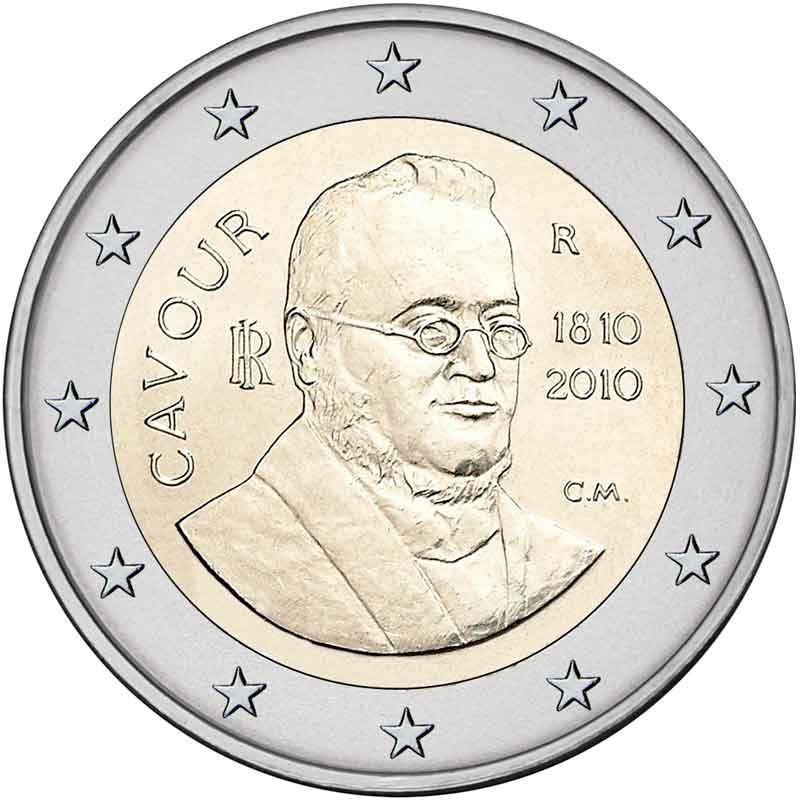 2 euro Włochy Camillo Cavour 2010