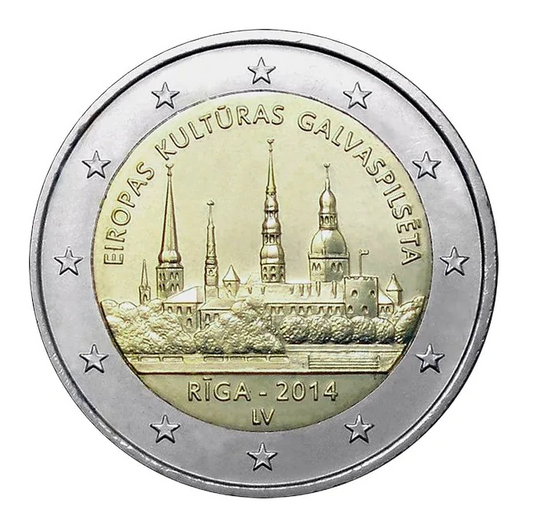 2  euro Łotwa Ryga Europejska stolica kultury 2014