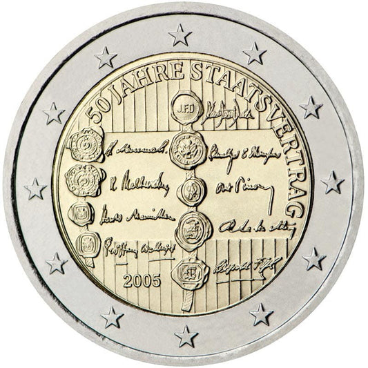 2 euro Austria Traktat konstytucyjny 2005