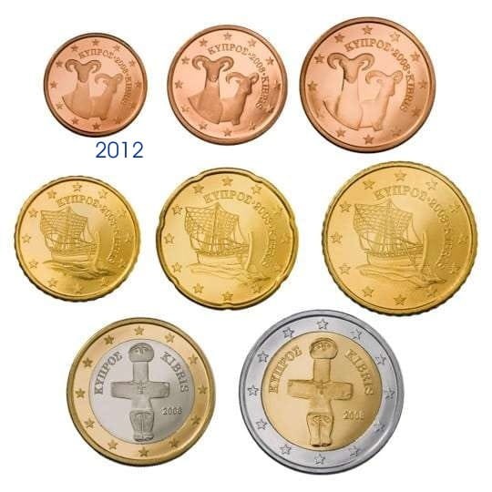 Euro set Cypr x 8 zestaw menniczy 2012