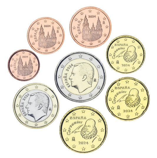 Euro set Hiszpania zestaw menniczy x 8 2024