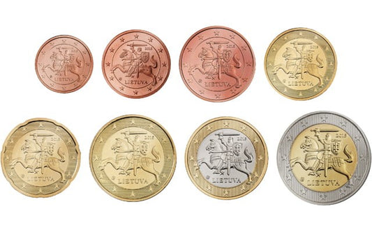 Euro set Litwa zestaw menniczy x 8 mix