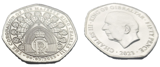 Gibraltar 50 p Koronacja Karola III 2023