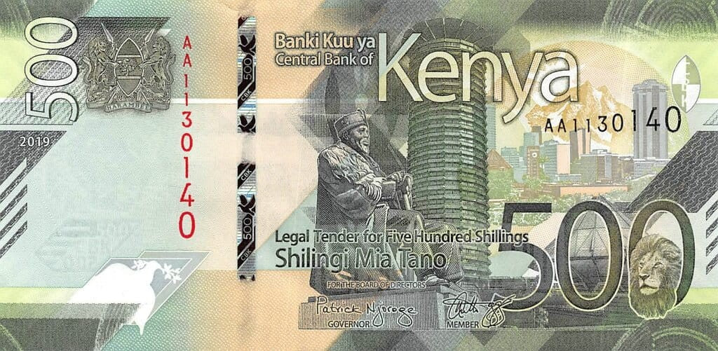 Kenia 500 KES Lew 2019 P-55a