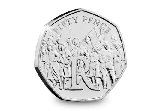 Wyspa Man 50 pensów 75 r.  VE Day 2020 R