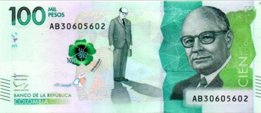 Kolumbia 100 000 peso Palmy 2015 P-463