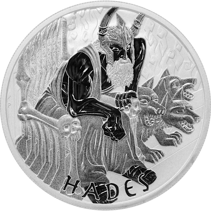 Tuvalu 5$ Gods of Olympus - Hades 2021 5 Oz Ag.999