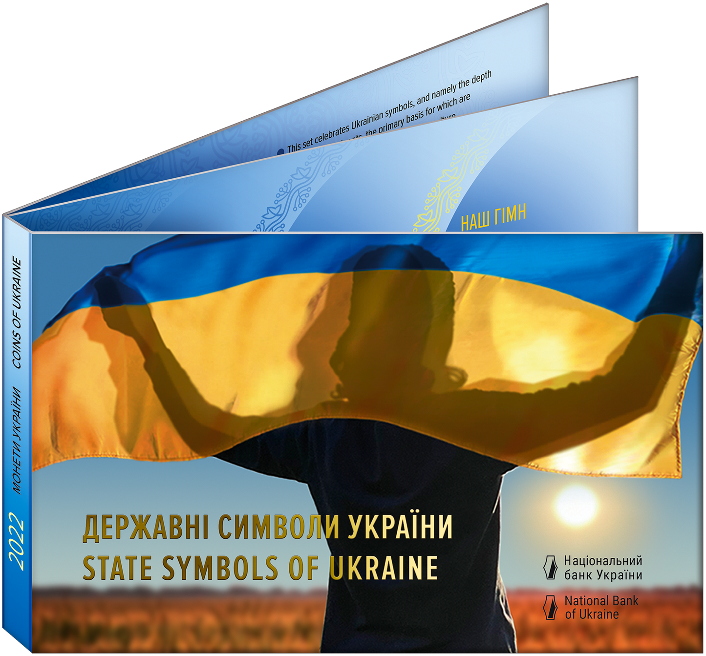 UKRAINA 5 UAH x 3 Symbole narodowe 2022