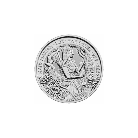 Wielka Brytania 2f Maid Marian 1 OZ Ag.999 2022