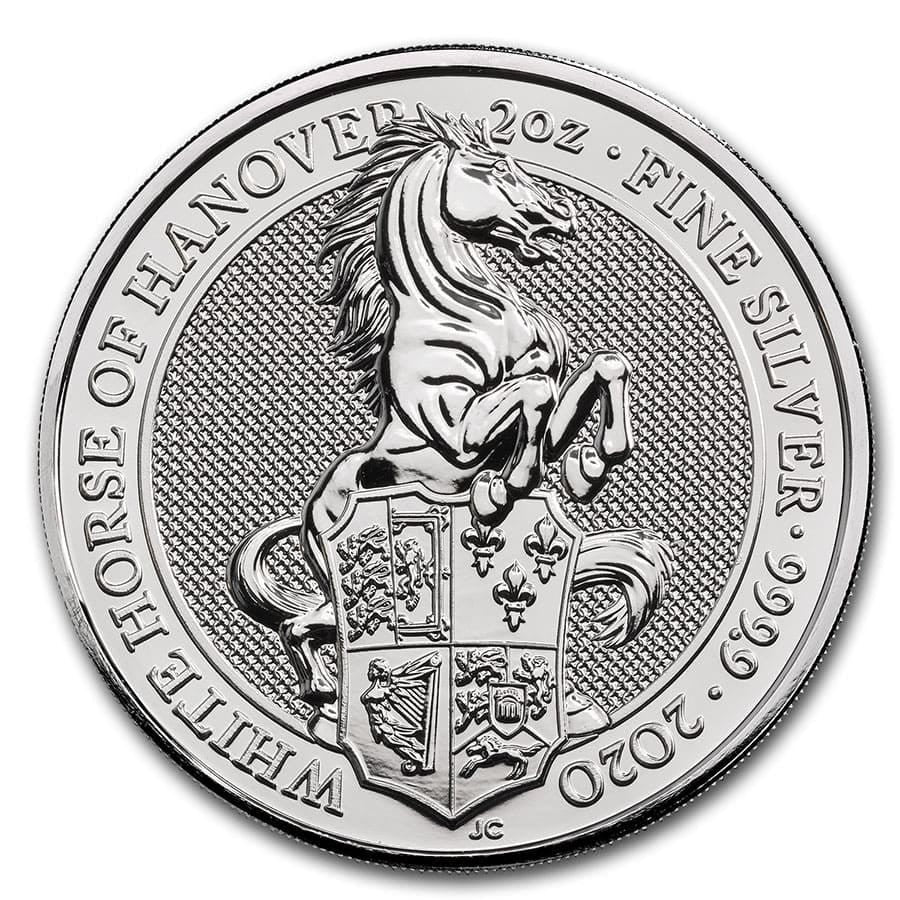 Wielka Brytania 5 f Bestie - Biały Koń 2 Oz 2020