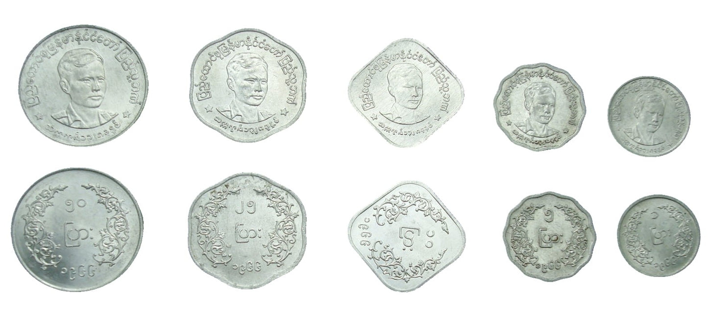 Zestaw menniczy Birma (Mjanma) x5